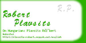 robert plavsits business card